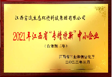 富誠集團(tuán)榮獲2021年江西省“專精特新”中小企業(yè)